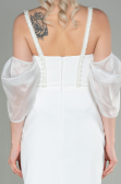 Long White Invitation Dress ABU2911