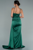 Long Emerald Green Satin Engagement Dress ABU2495