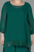 Emerald Green Long Chiffon Evening Dress ABT083