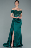 Long Emerald Green Satin Evening Dress ABU2374