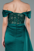 Long Emerald Green Satin Evening Dress ABU2374