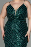 Long Emerald Green Plus Size Evening Dress ABU1661