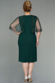Midi Emerald Green Plus Size Evening Dress ABK1662