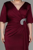 Long Burgundy Plus Size Evening Dress ABU2441