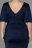 Long Navy Blue Plus Size Evening Dress ABU2441