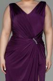 Long Purple Plus Size Evening Dress ABU2931