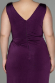 Long Purple Plus Size Evening Dress ABU2931