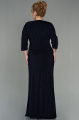 Long Navy Blue Plus Size Evening Dress ABU2922