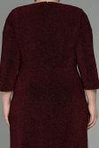 Long Burgundy Plus Size Evening Dress ABU2922