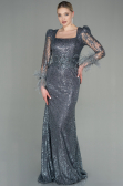 Long Anthracite Mermaid Prom Dress ABU2938