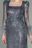 Long Anthracite Mermaid Prom Dress ABU2938