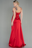 Long Red Satin Evening Dress ABU2130