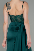 Emerald Green Long Satin Evening Dress ABU2130