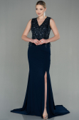 Long Navy Blue Evening Dress ABU2950
