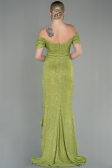 Long Pistachio Green Scaly Evening Dress ABU2954
