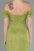 Long Pistachio Green Scaly Evening Dress ABU2954