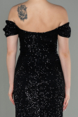 Long Black Scaly Evening Dress ABU2954