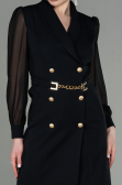Short Black Chiffon Invitation Dress ABK1663