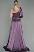 Long Lavender Satin Evening Dress ABU2610