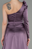 Long Lavender Satin Evening Dress ABU2610