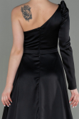 Black Long Satin Evening Dress ABU2610