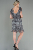 Short Grey Scaly Invitation Dress ABK1674