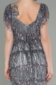 Short Grey Scaly Invitation Dress ABK1674