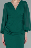 Long Emerald Green Chiffon Evening Dress ABU2818