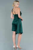 Short Emerald Green Satin Invitation Dress ABK1658