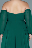 Emerald Green Long Chiffon Oversized Evening Dress ABU2597