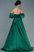 Long Emerald Green Satin Evening Dress ABU2614
