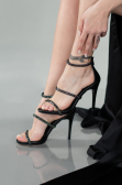 Black Skin Evening Shoe ABC8001