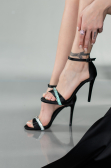 Black Satin Evening Shoe AB702