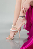 Beige Satin Evening Shoe ABS1915