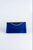 Sax Blue Satin Night Bag SH818