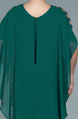 Emerald Green Chiffon Plus Size Evening Dress ABT080