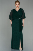 Long Emerald Green Plus Size Evening Dress ABU2857