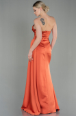 Long Orange Satin Prom Gown ABU2965