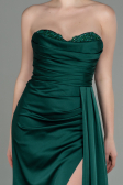 Long Emerald Green Satin Prom Gown ABU2965