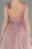 Powder Color Long Evening Dress ABU2131