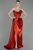 Light Brown Long Satin Evening Dress ABU2127