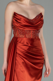 Light Brown Long Satin Evening Dress ABU2127