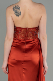 Light Brown Long Satin Evening Dress ABU2127