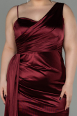 Long Burgundy Plus Size Evening Dress ABU2932