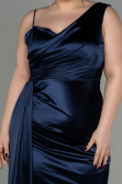 Long Navy Blue Plus Size Evening Dress ABU2932