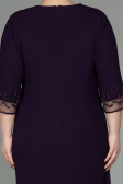 Purple Midi Plus Size Evening Dress ABK1622