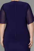Short Purple Chiffon Plus Size Evening Dress ABK1299