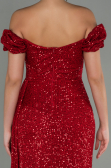 Long Red Scaly Evening Dress ABU2987