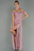 Long Powder Color Scaly Evening Dress ABU2987