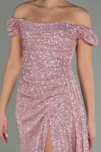 Long Powder Color Scaly Evening Dress ABU2987